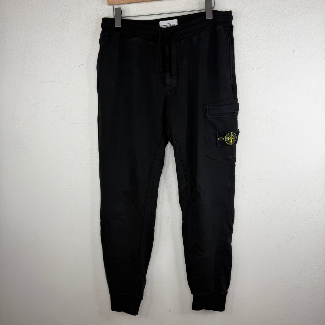 Stone Island Black Cargo Jogger Sweatpants