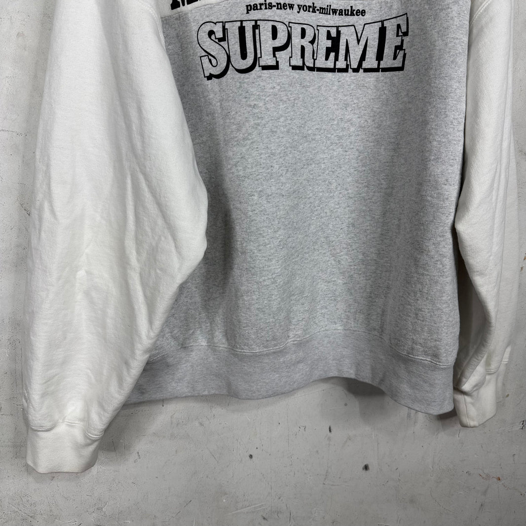 Supreme x MM6 Grey Eagle Zip Hoodie