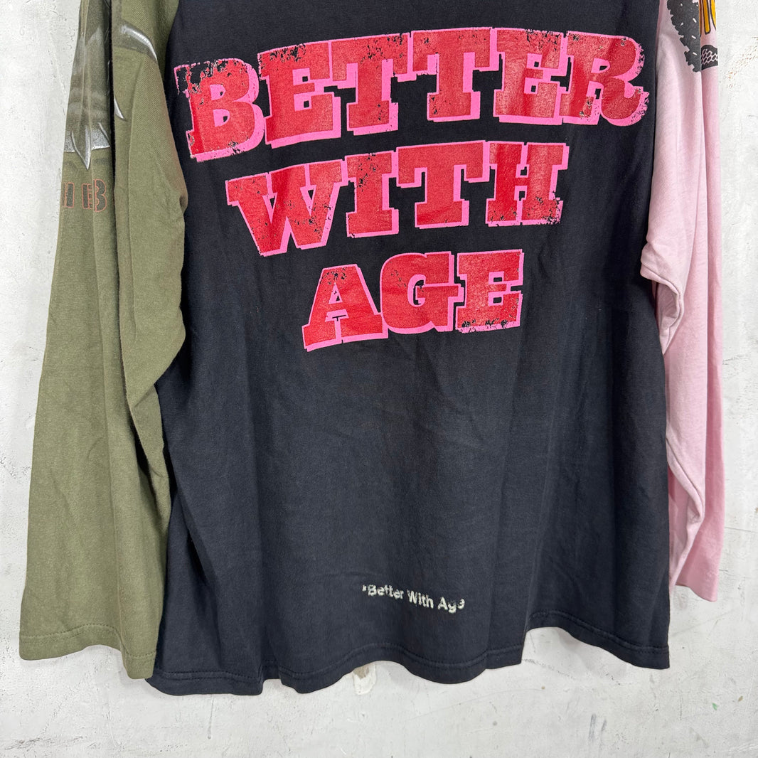 Better With Age Patchwork L/S Graphic T-Shirt