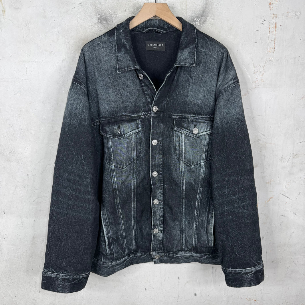 Balenciaga Trompe Sweatshirt Trucker Jacket