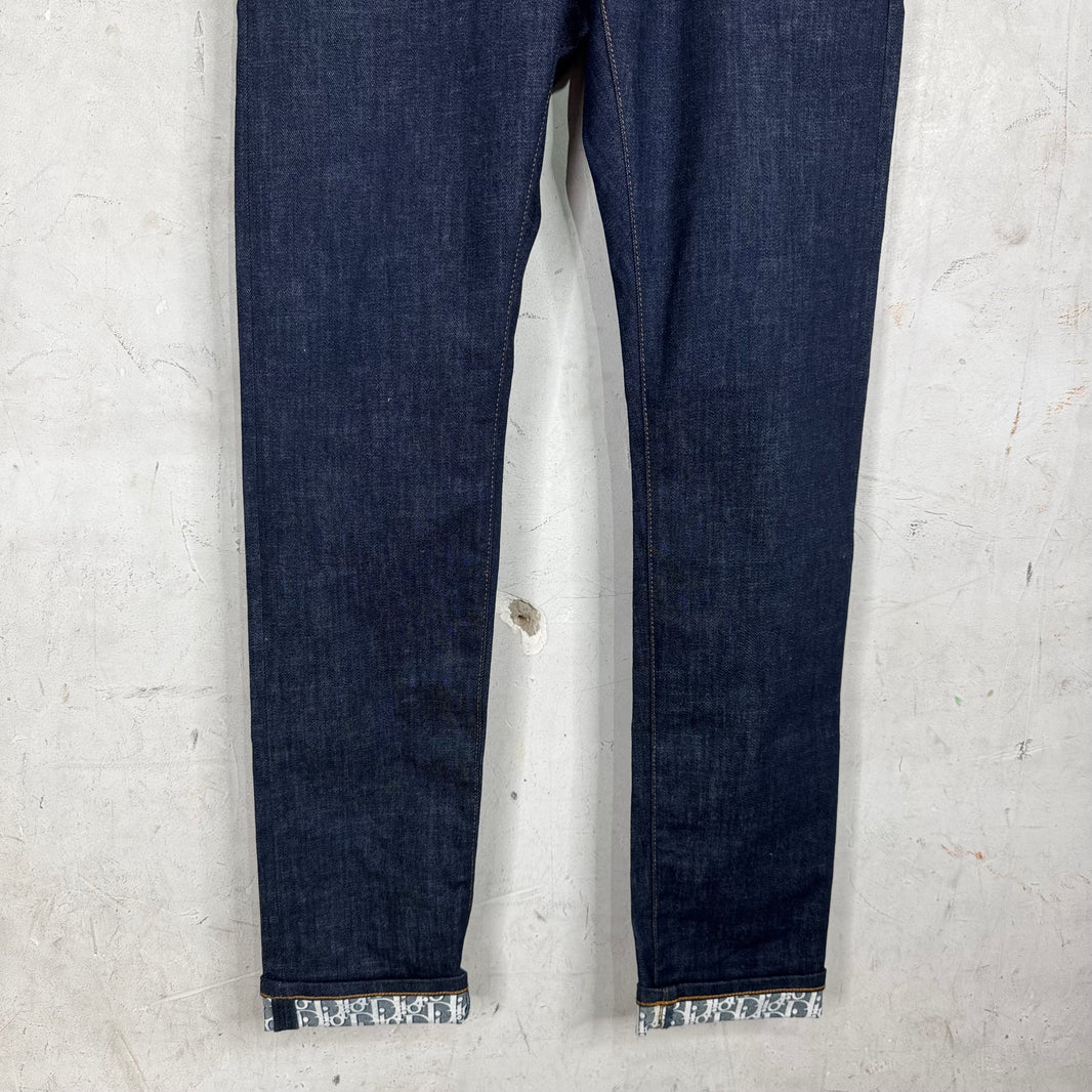 Dior Oblique Monogram Cuffed Jeans