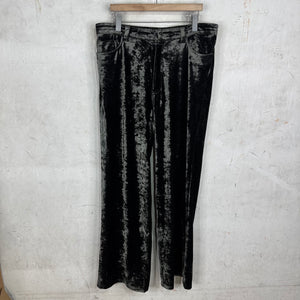 Balenciaga Olive Velvet Loose Pants