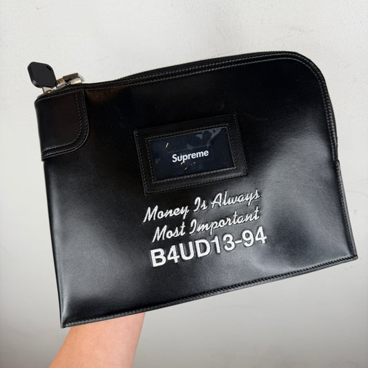 Supreme Black Rifkin Safety Clutch Bag