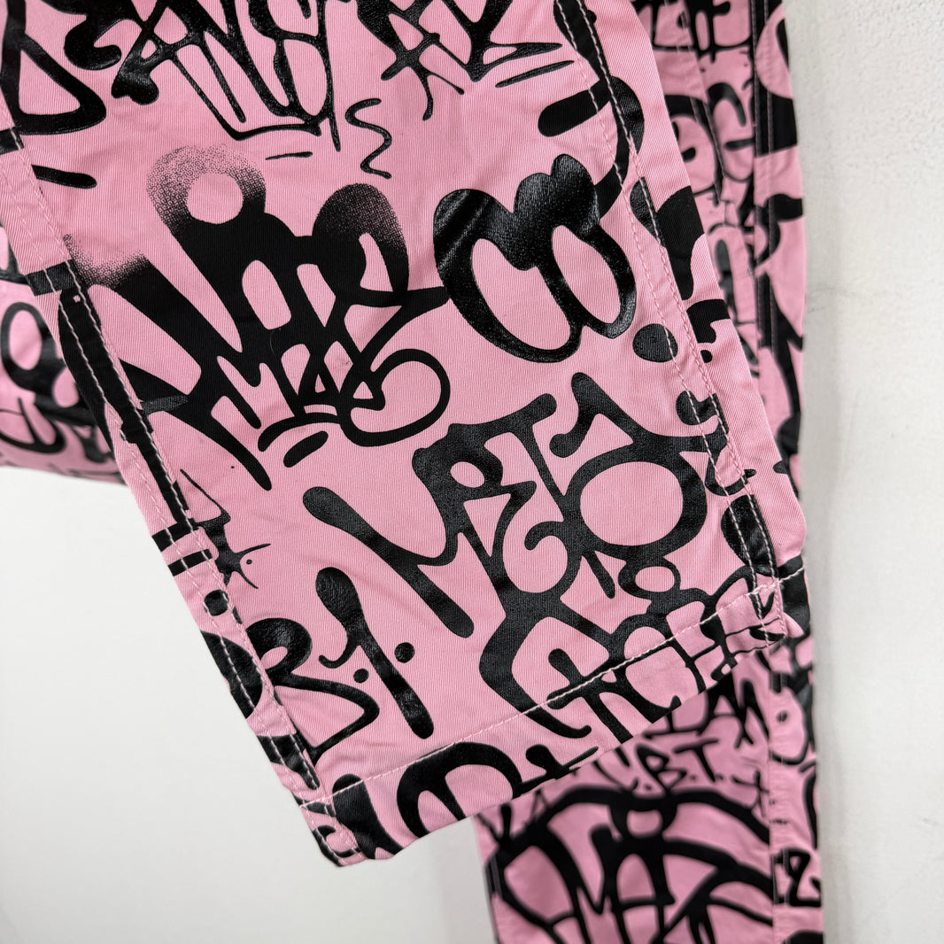 CDG Pink Graffiti Trousers