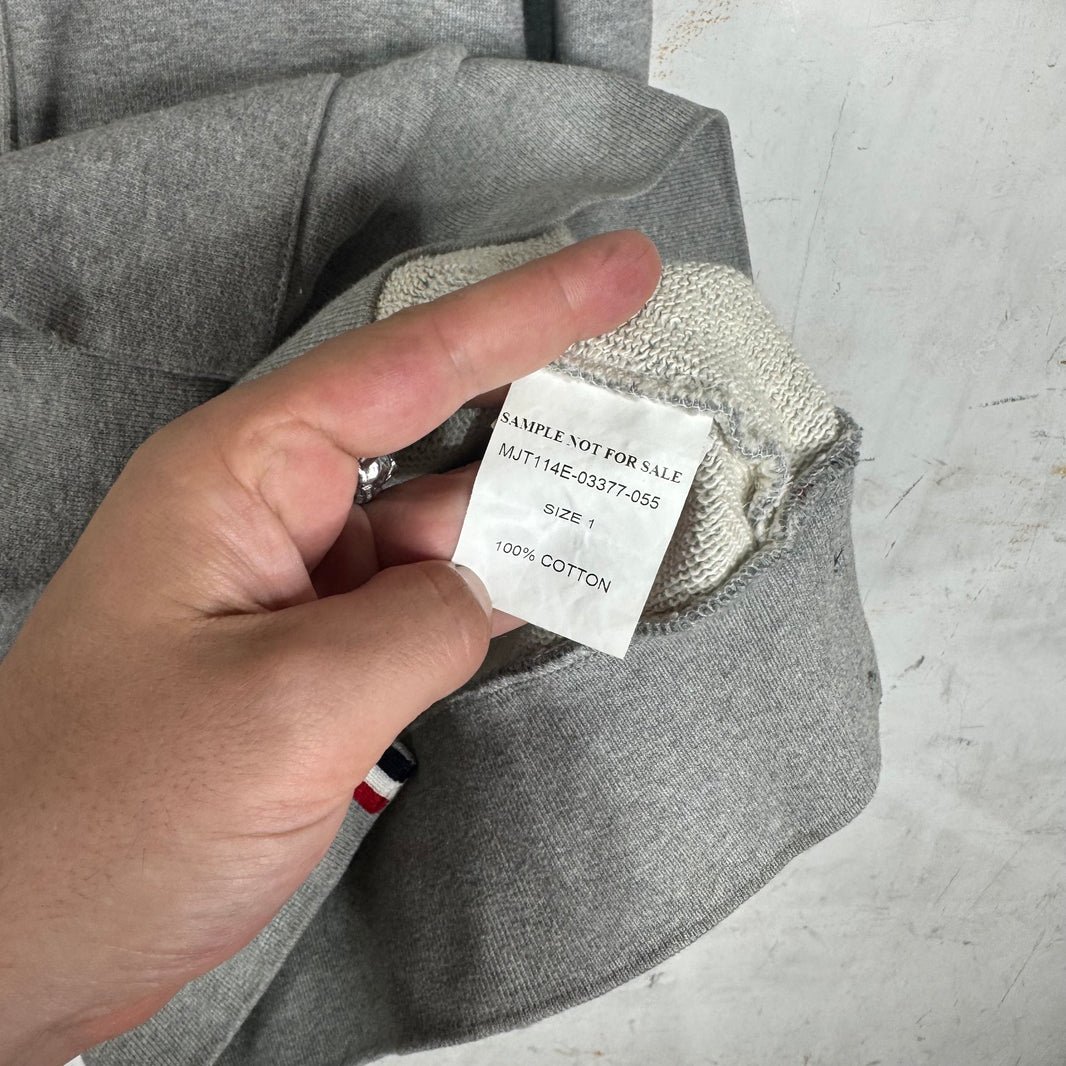 Thom Browne Grey Back Striped Hoodie