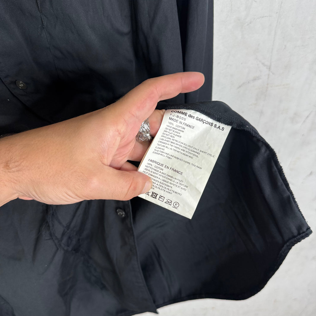 CDG Shirt Reconstructed Black Shirt