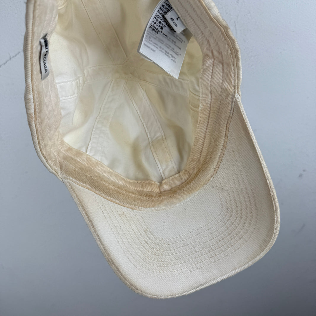 Balenciaga Smoked White Text Hat