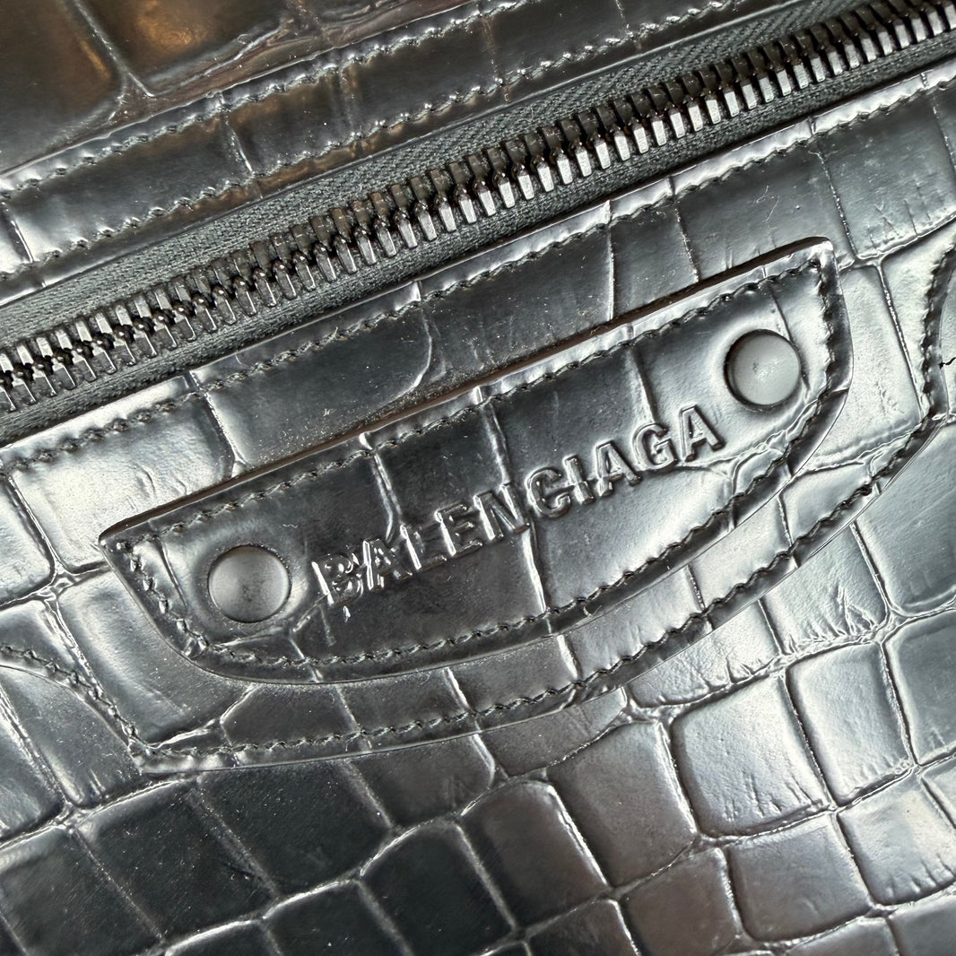 Balenciaga Sample Croc Cagole Clutch