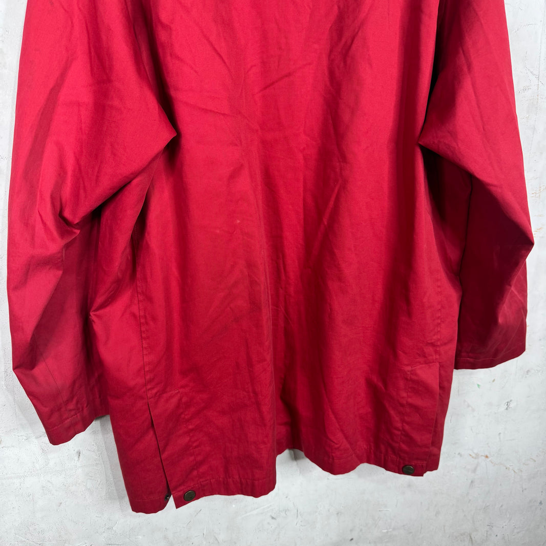Burberry Red Zipped Long Coat