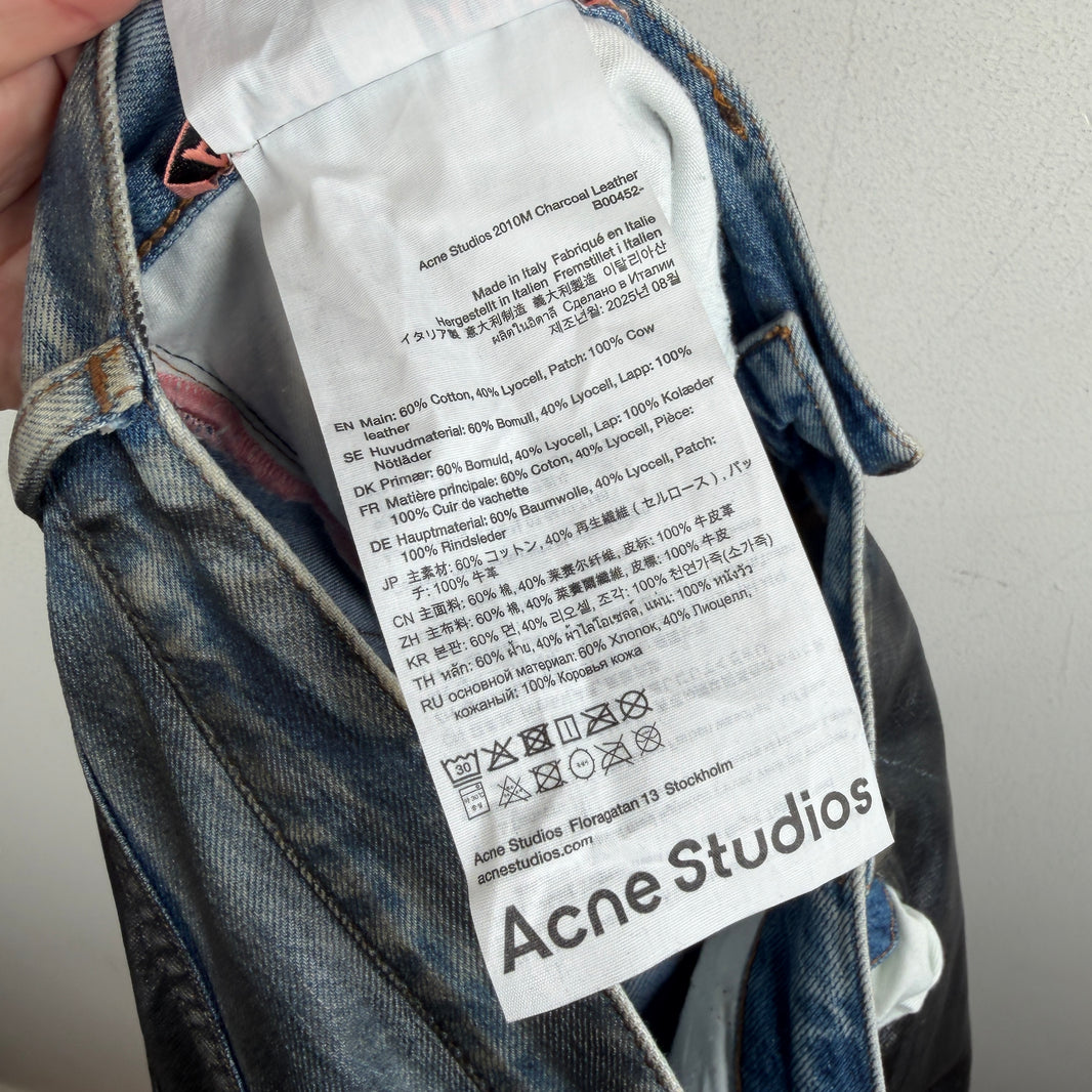 Acne Studios 2021M Charcoal Waxed Denim Jeans