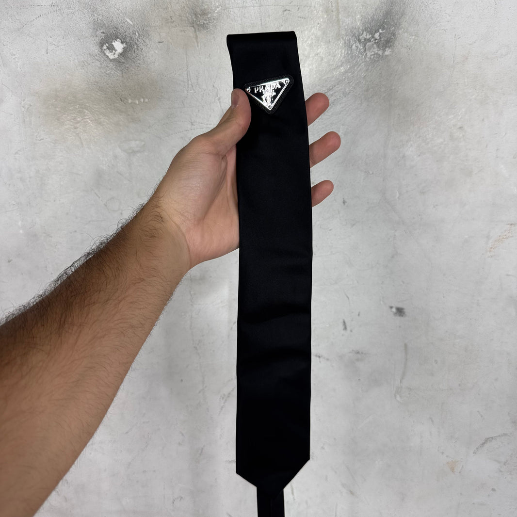 Prada Renylon Plaqued Tie
