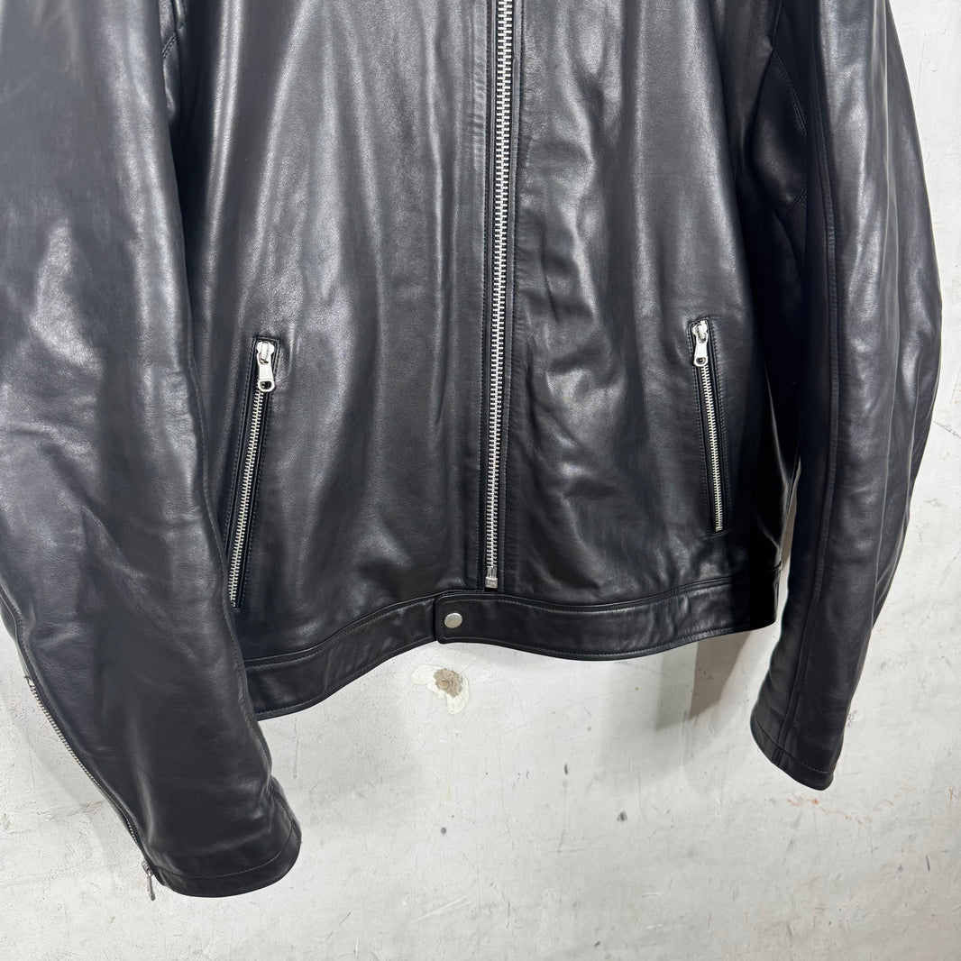 Stussy Leather Cafe Racer Jacket