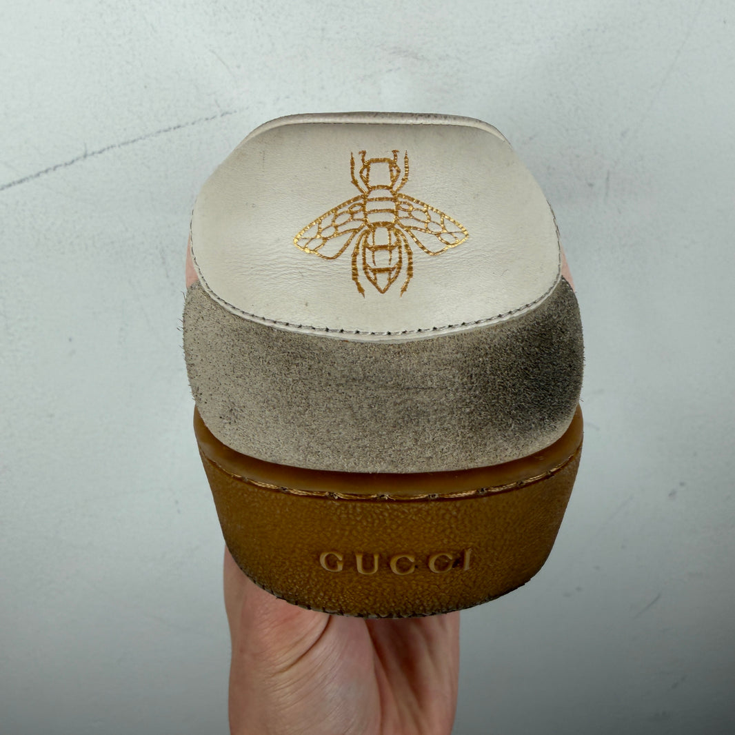 Gucci Pink G74 Web Low Sneakers