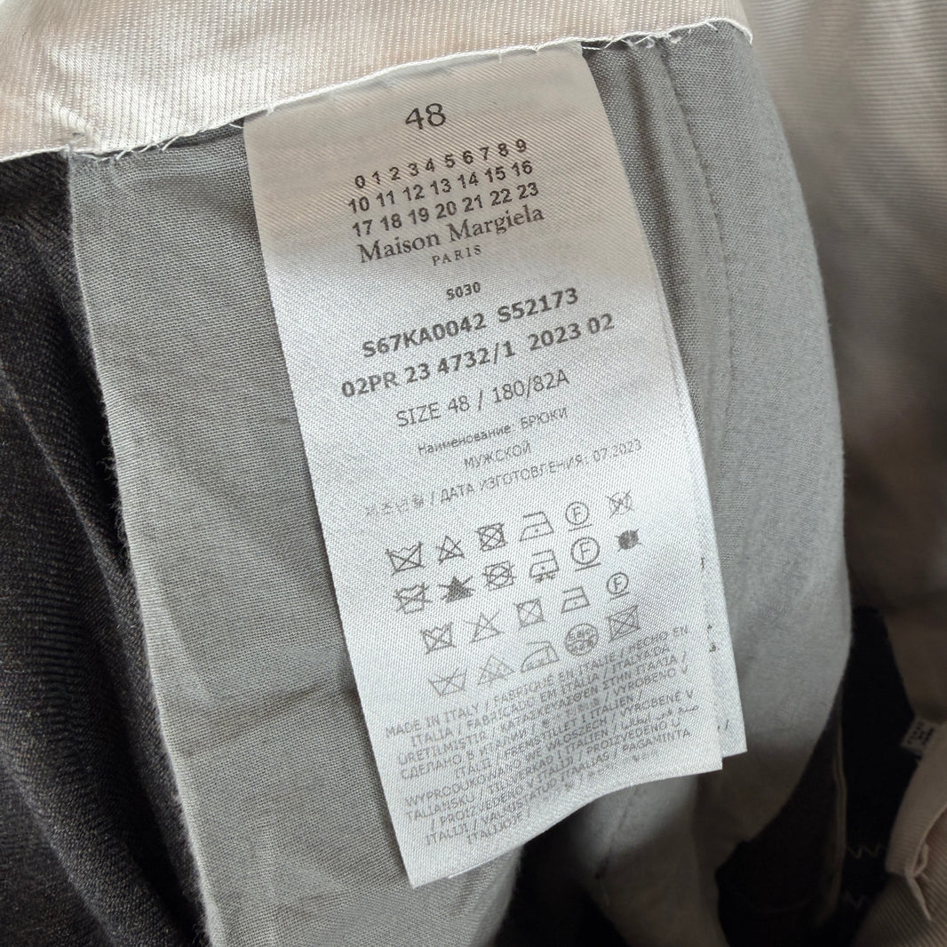 Margiela Brown Baggy Wool Trousers