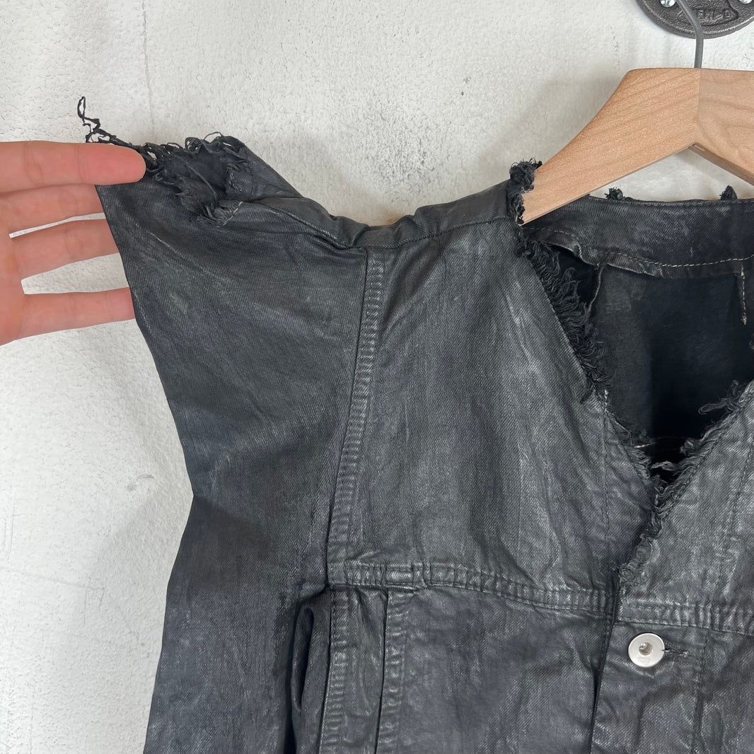 DRKSHDW Tec Trucker Waxed Denim Jacket