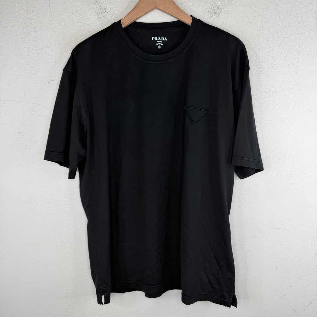 Prada Black Blank Badge T-Shirt