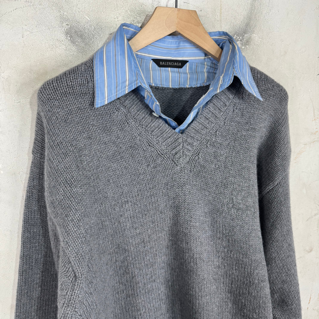 Balenciaga Layered Crest Sweater
