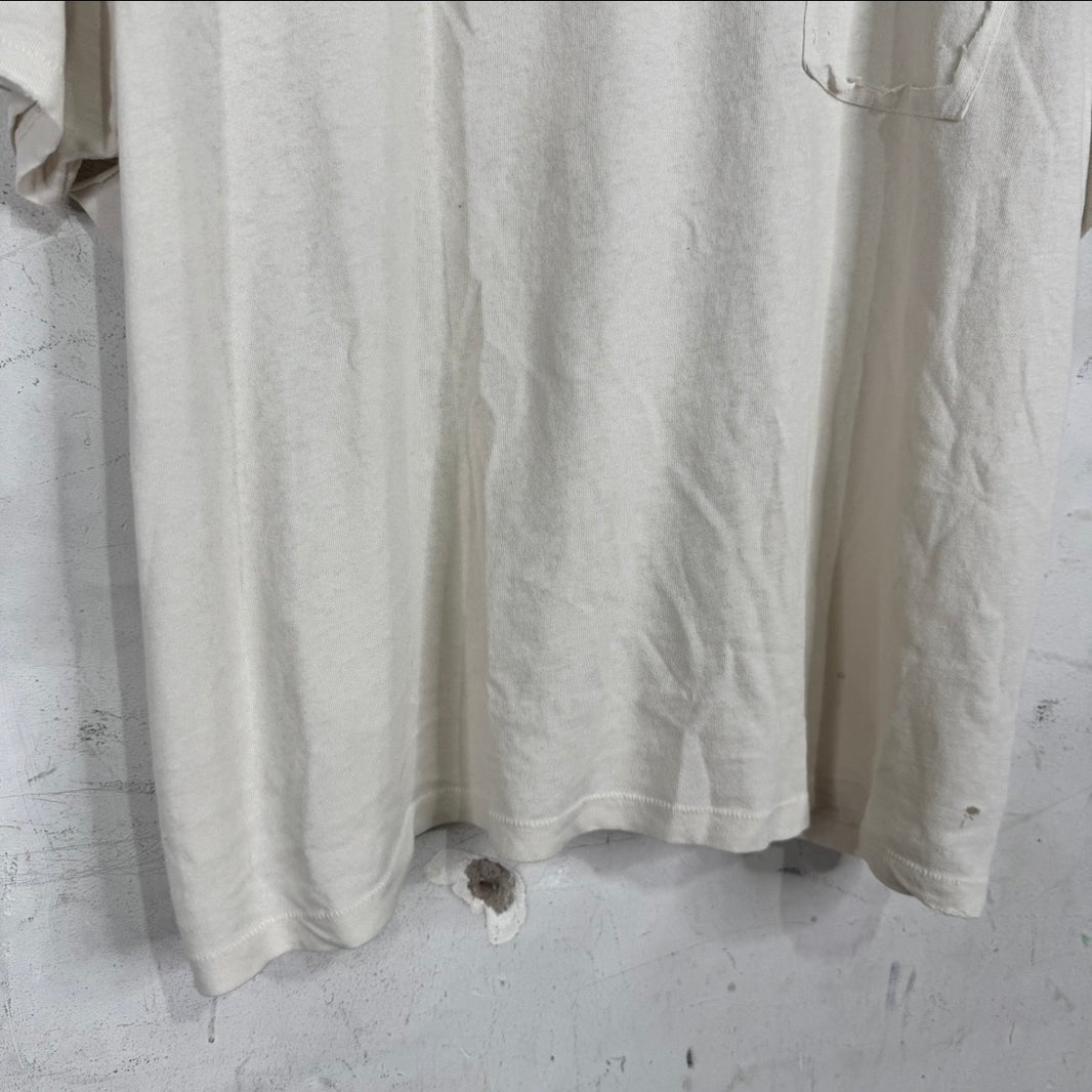 Paly White Ripped Pocket Logo T-Shirt