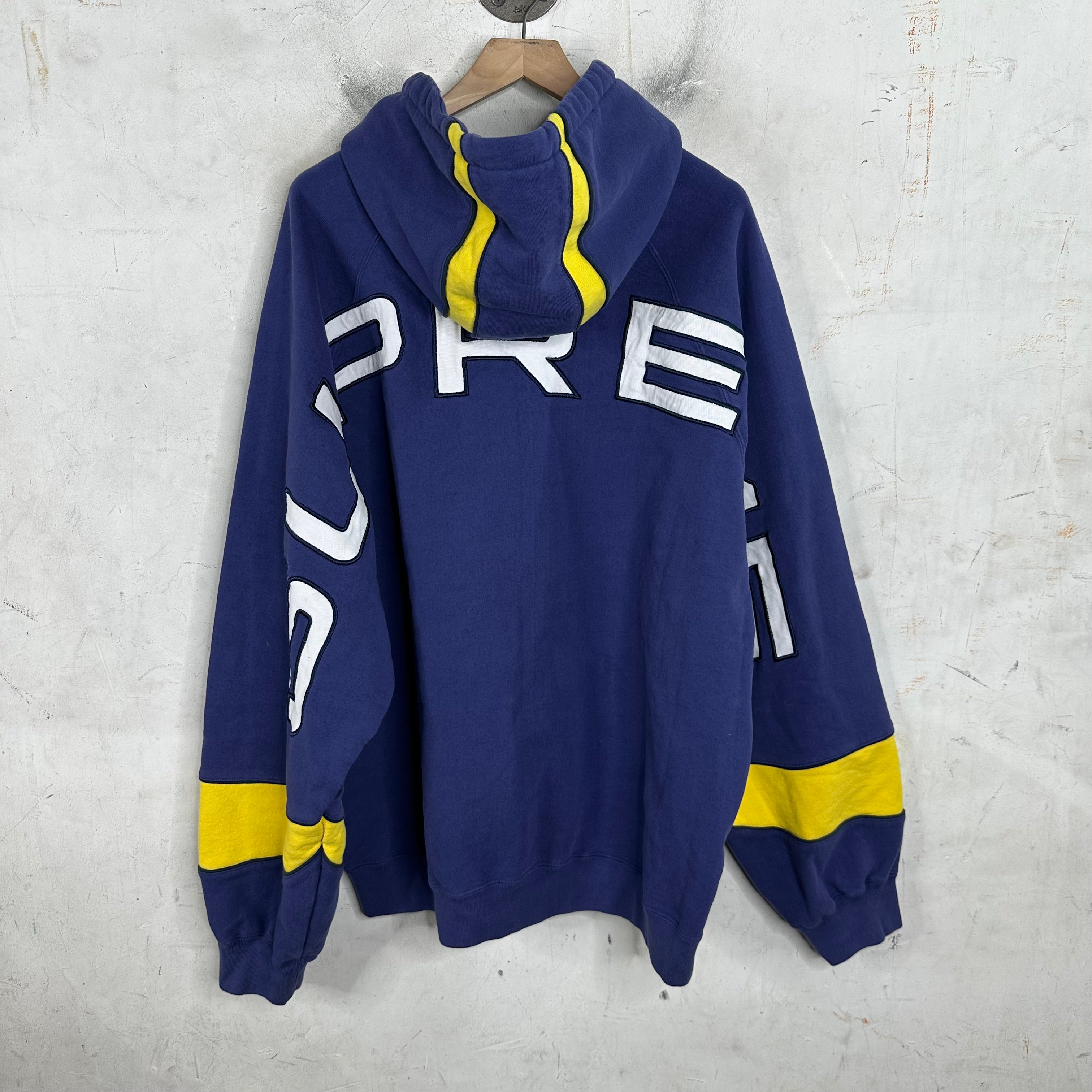トップス Supreme Paneled Logo Hooded Sweatshirt L Supreme Paneled Hooded Sweatshirt (FW18) - $158