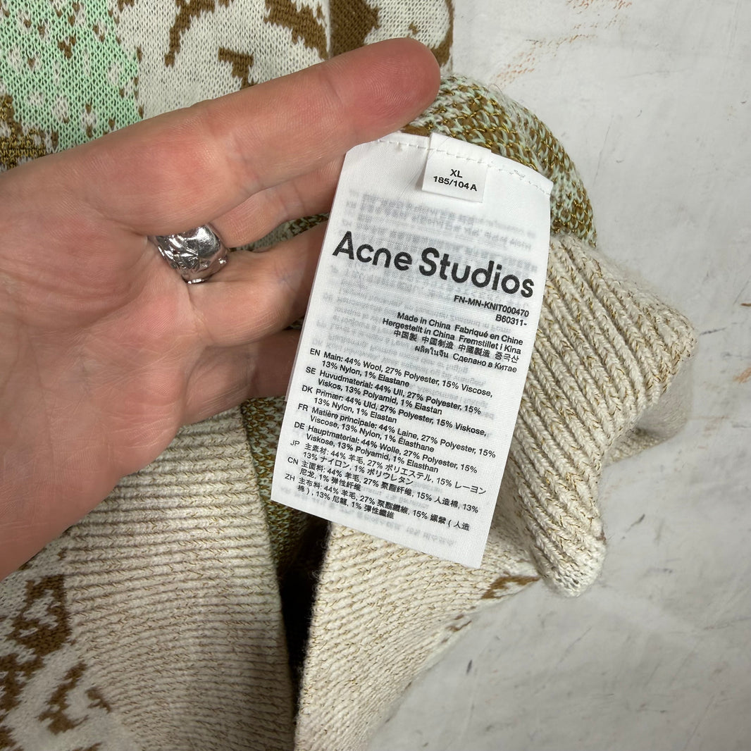Acne Studios Beige Jacquard Sweater