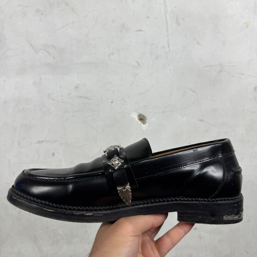 Toga Virilis Silver Embellished Loafers