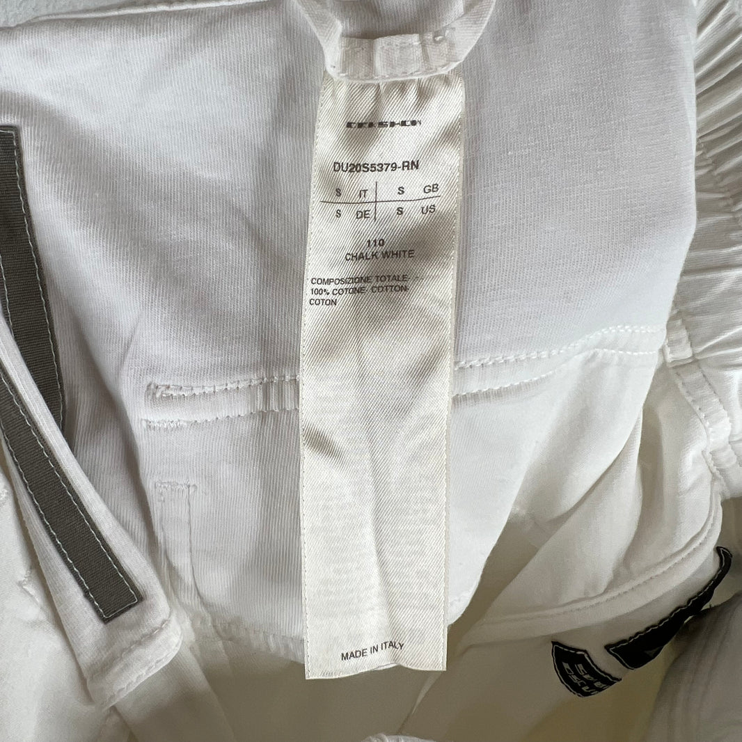 DRKSHDW White Thin Cotton Pusher Pants