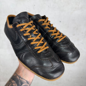 Dries Van Noten Brown Leather Driver Sneakers