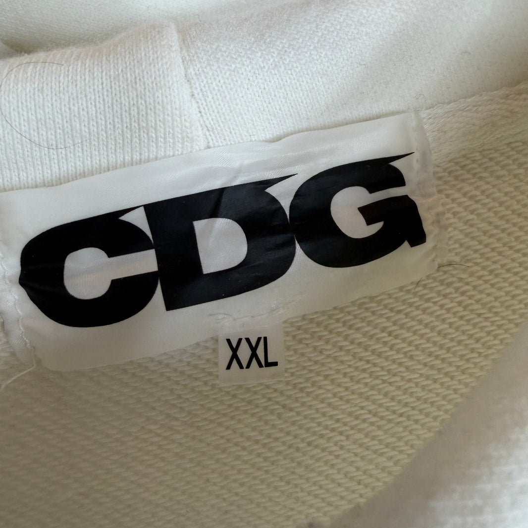 CDG White Logo Hoodie