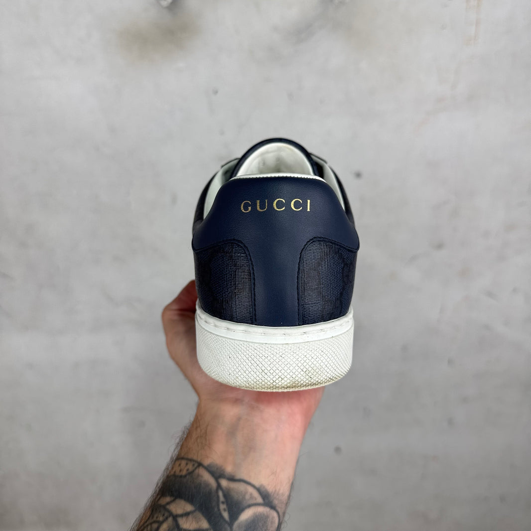Gucci Navy Monogram Aces