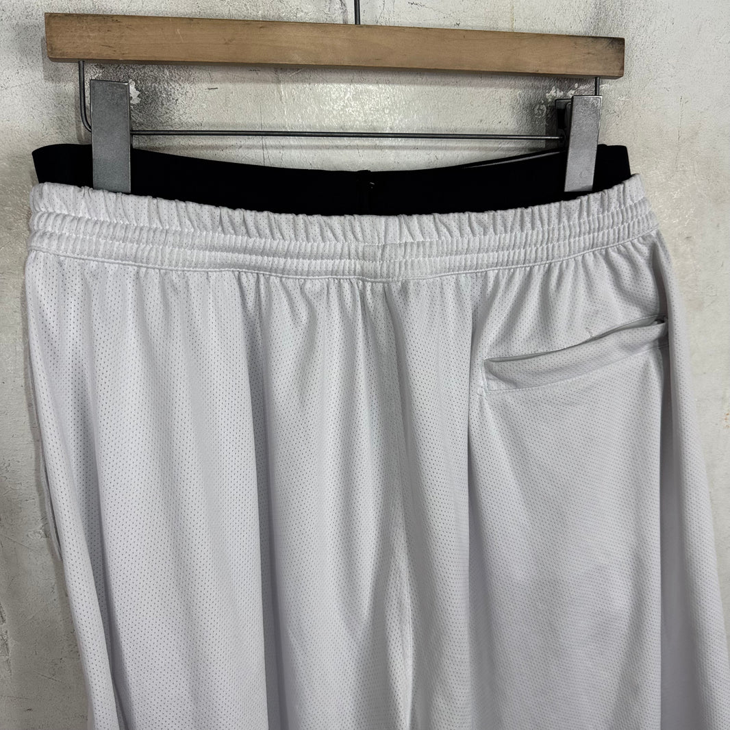 Balenciaga White Double Waist Shorts