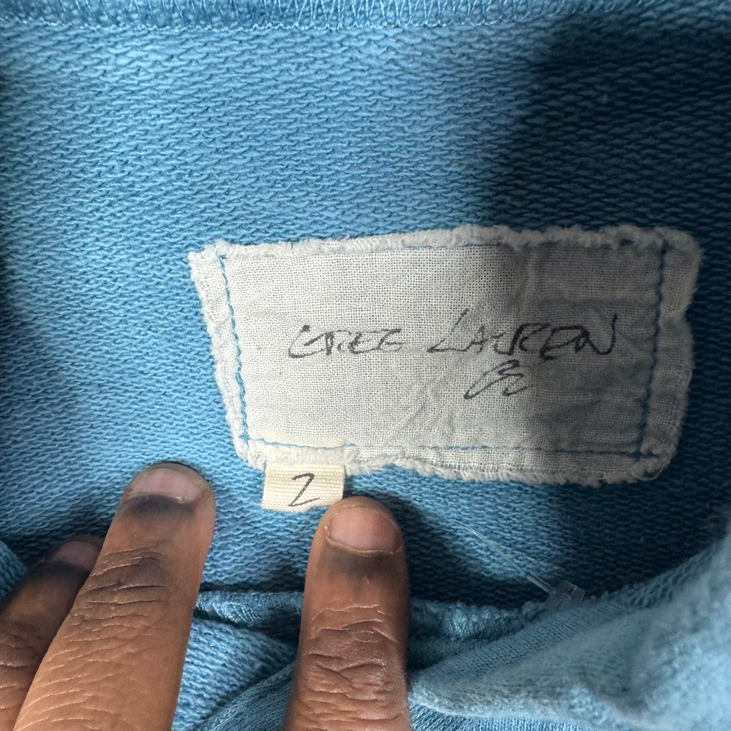 Greg Lauren FW19 Blue Striped Hoodie