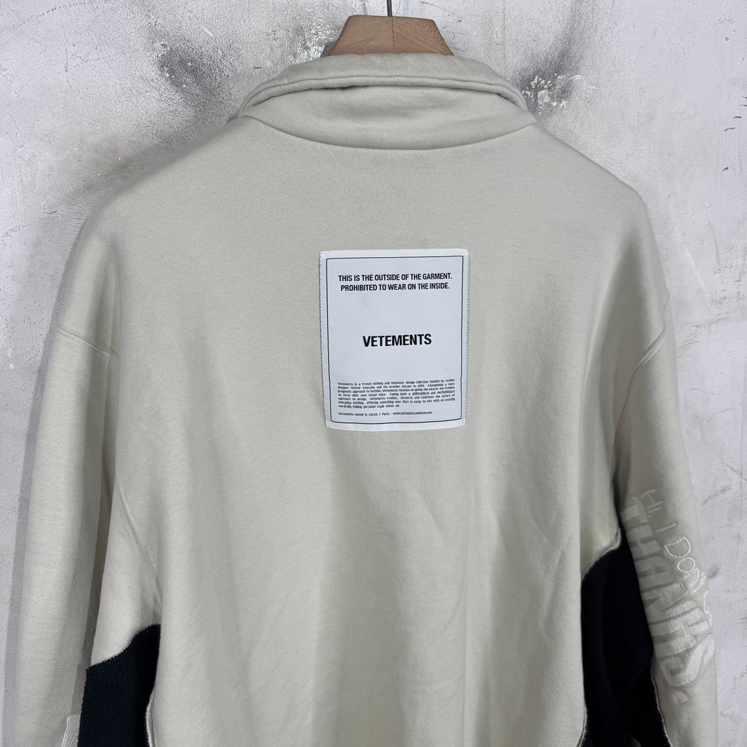 Vetements Elephant Room Half Zip Sweatshirt