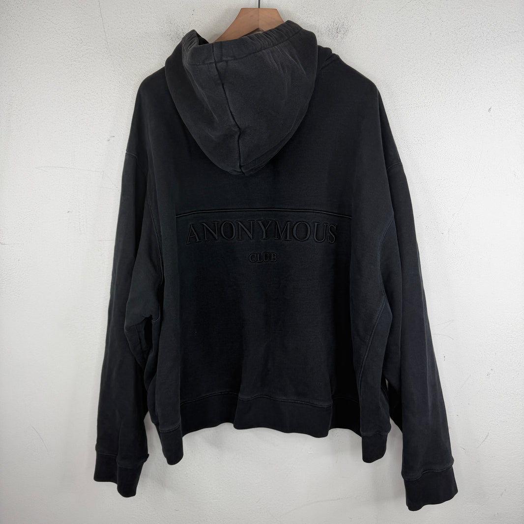 Anonymous Club Tonal Black Logo Hoodie