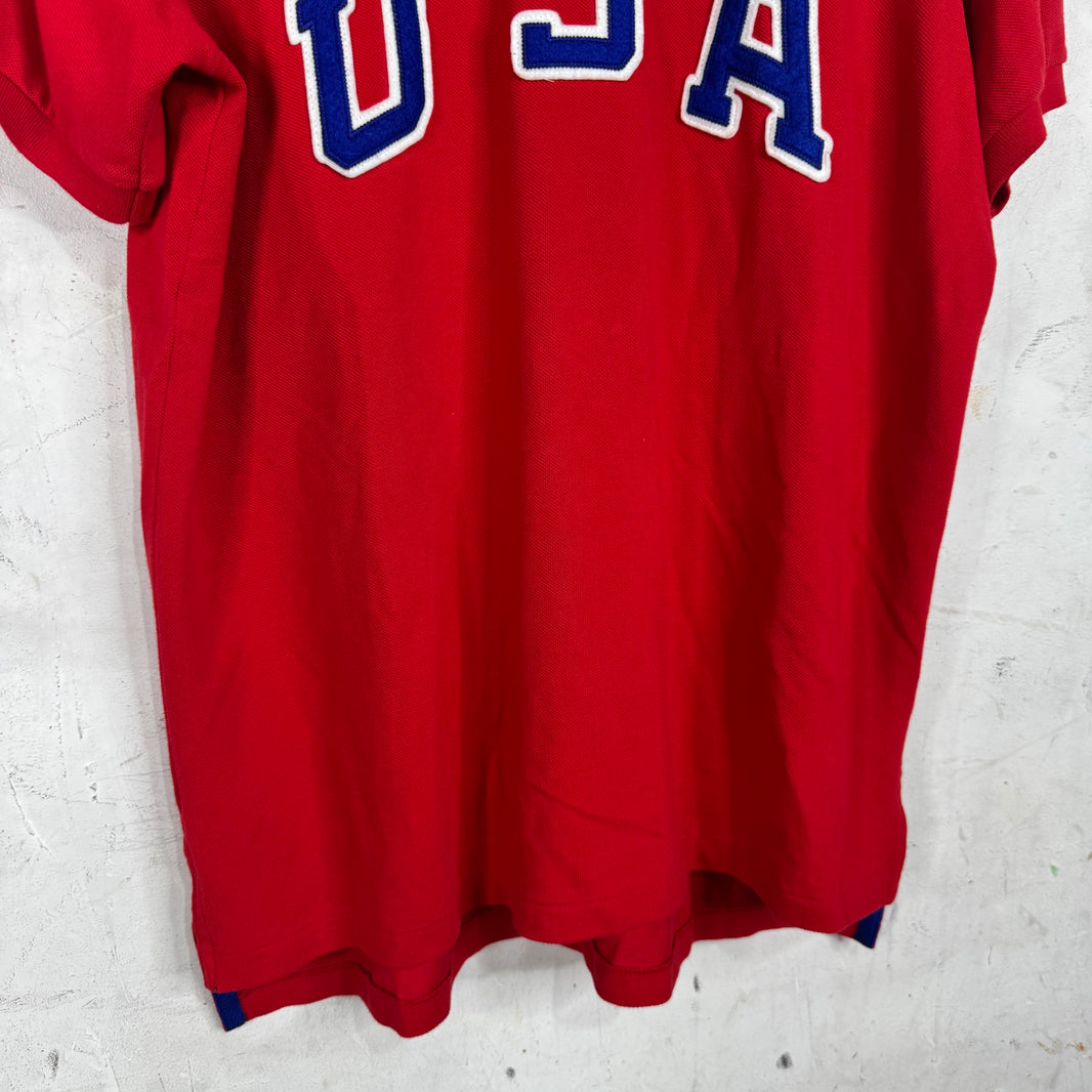 Ralph Lauren Red USA Arc Pony Polo