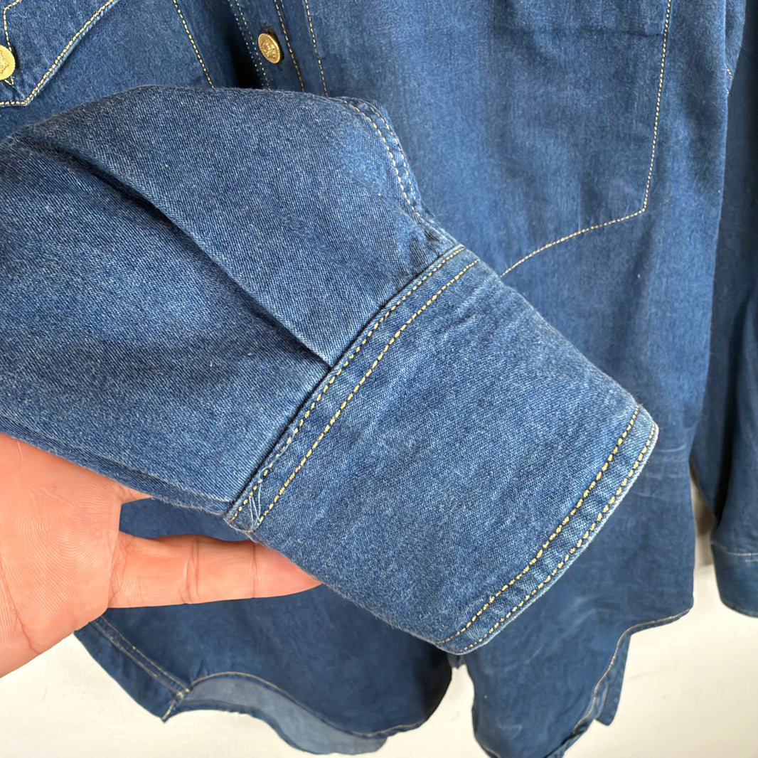 Versace Vintage Denim Button Up Shirt
