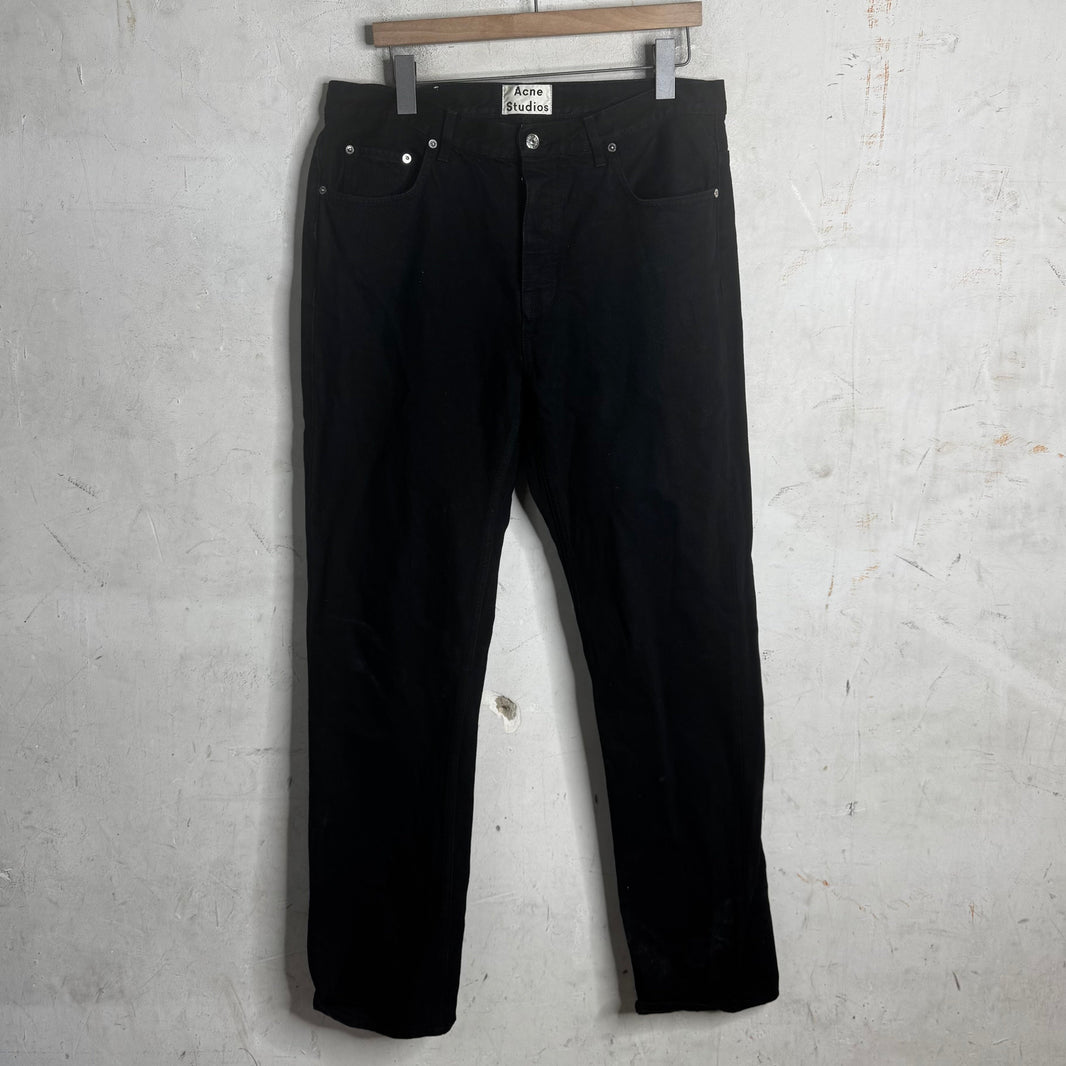 Acne Studio Black Straight Leg Denim Jeans