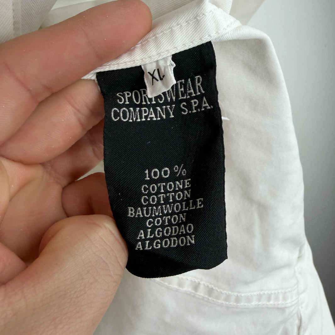 Stone Island White Button Up Jacket