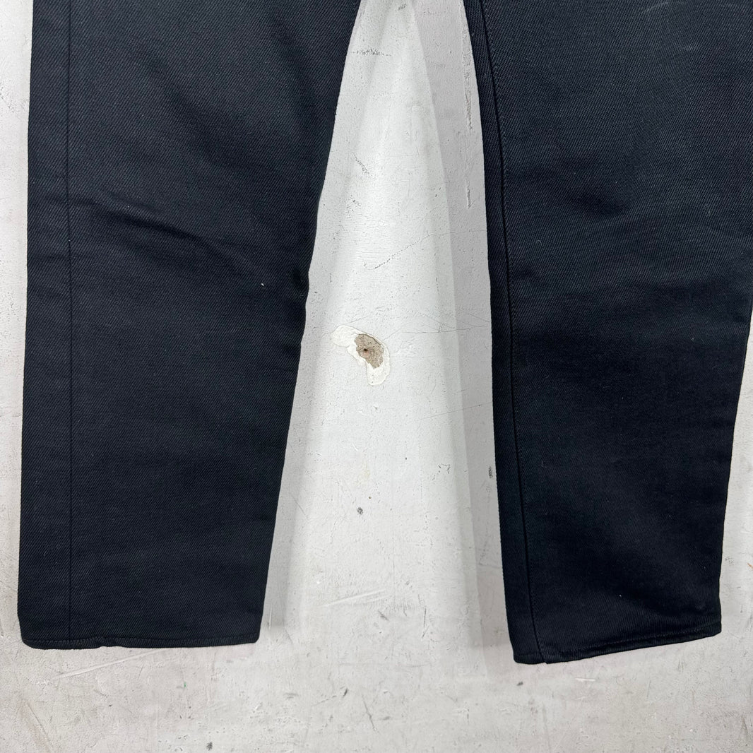 Iron Heart Hemmed Black Jeans