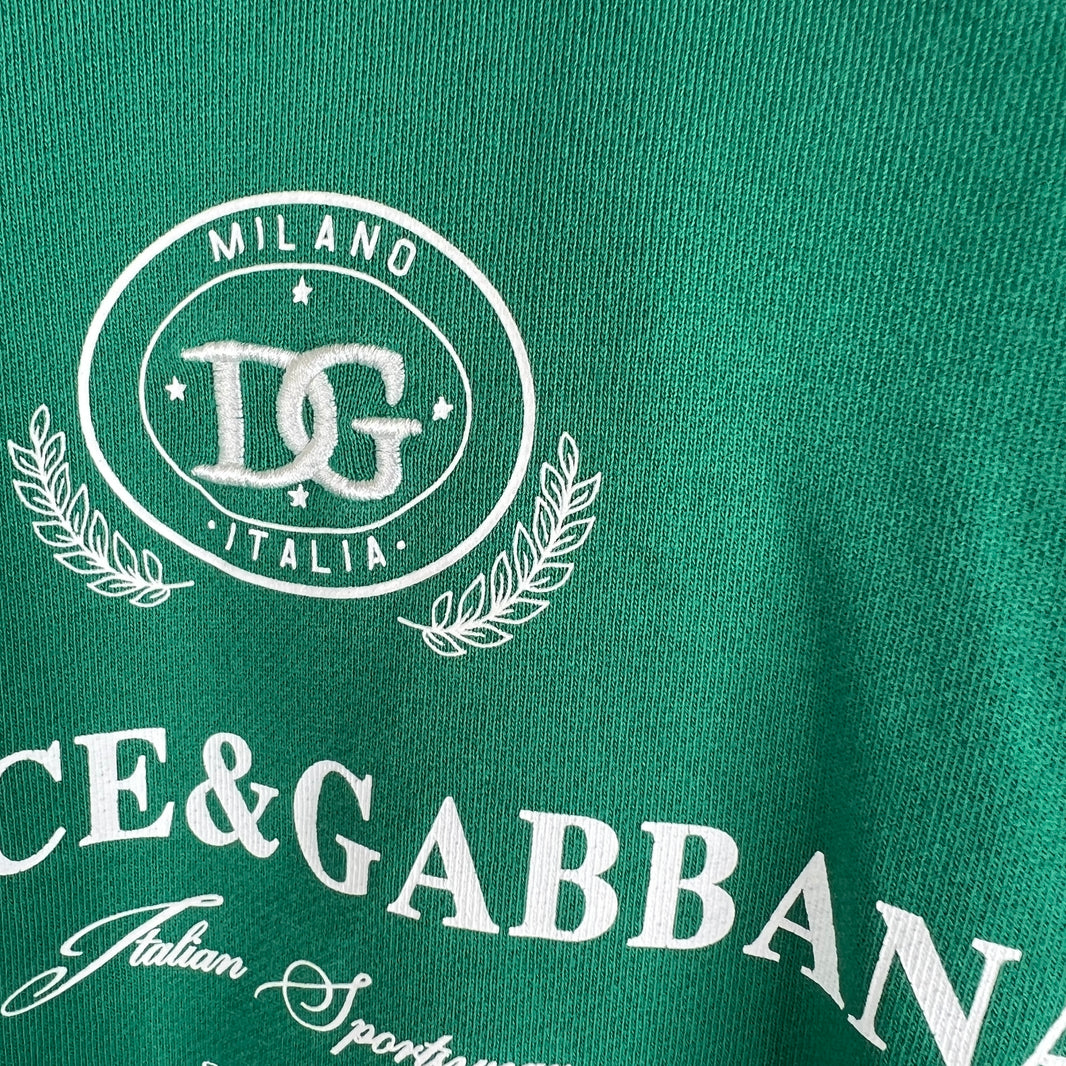Dolce & Gabbana Green Contrast Stitch Hoodie