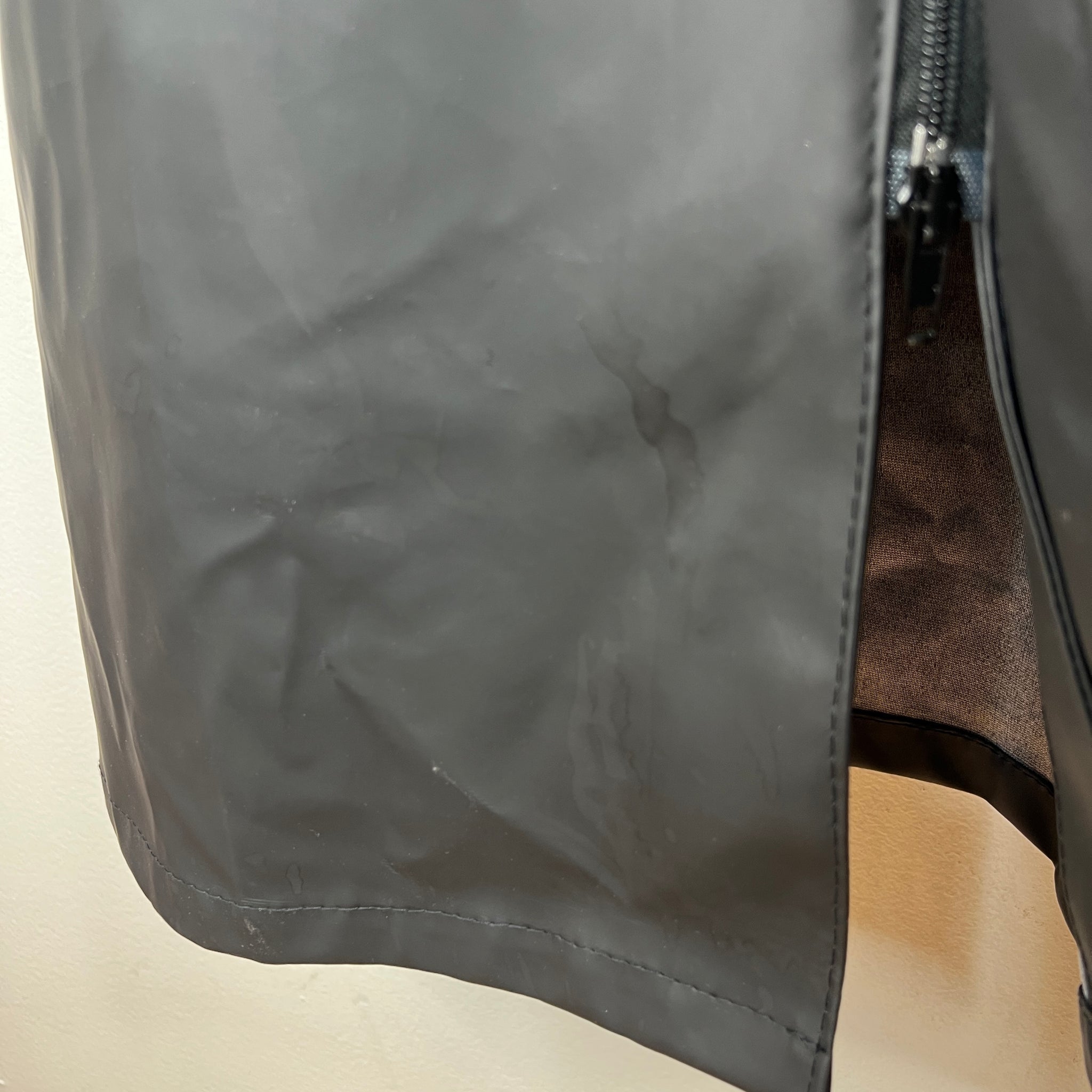 VETEMENTS Black PVC Trench Coat