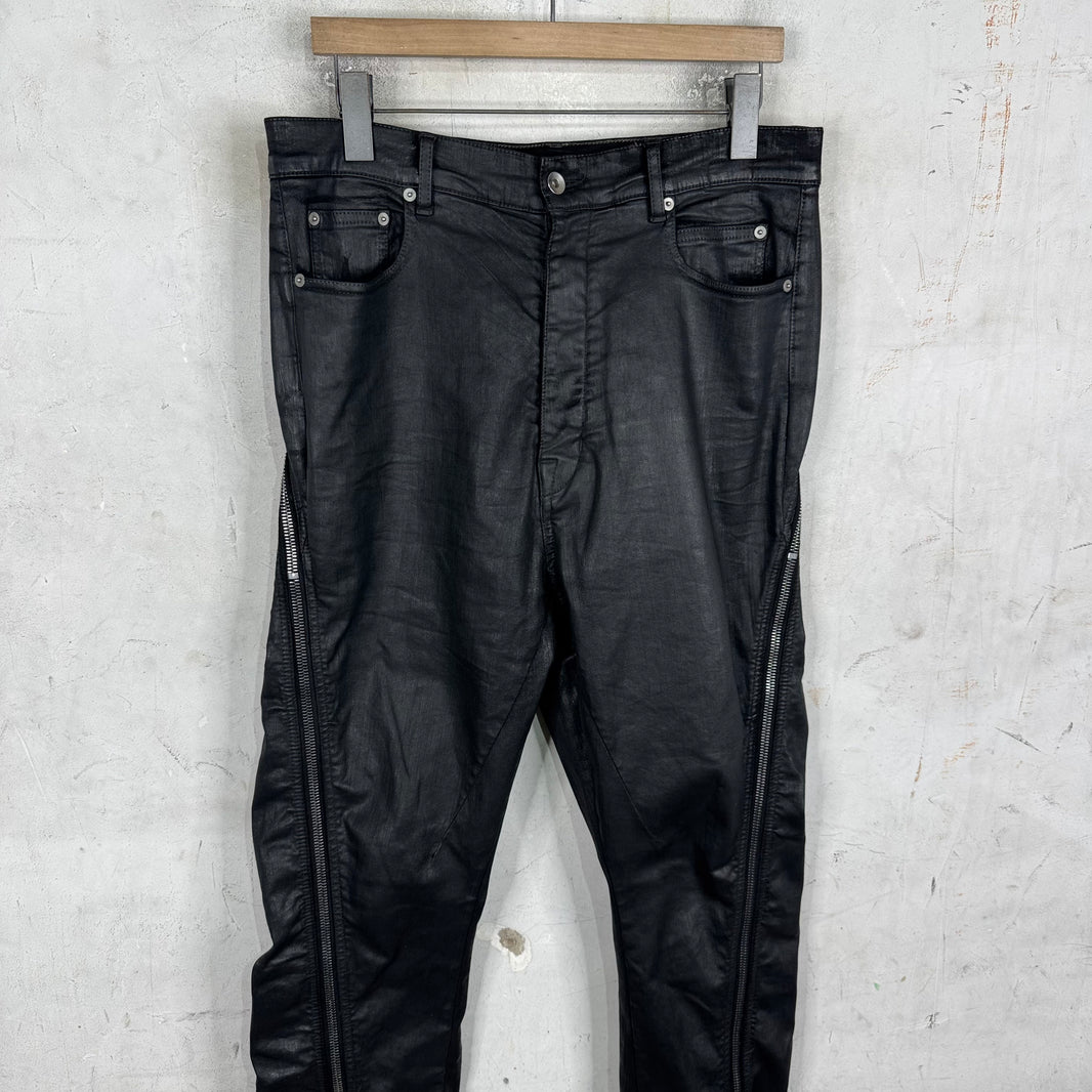 DRKSHDW Waxed Banana Bolan Jeans