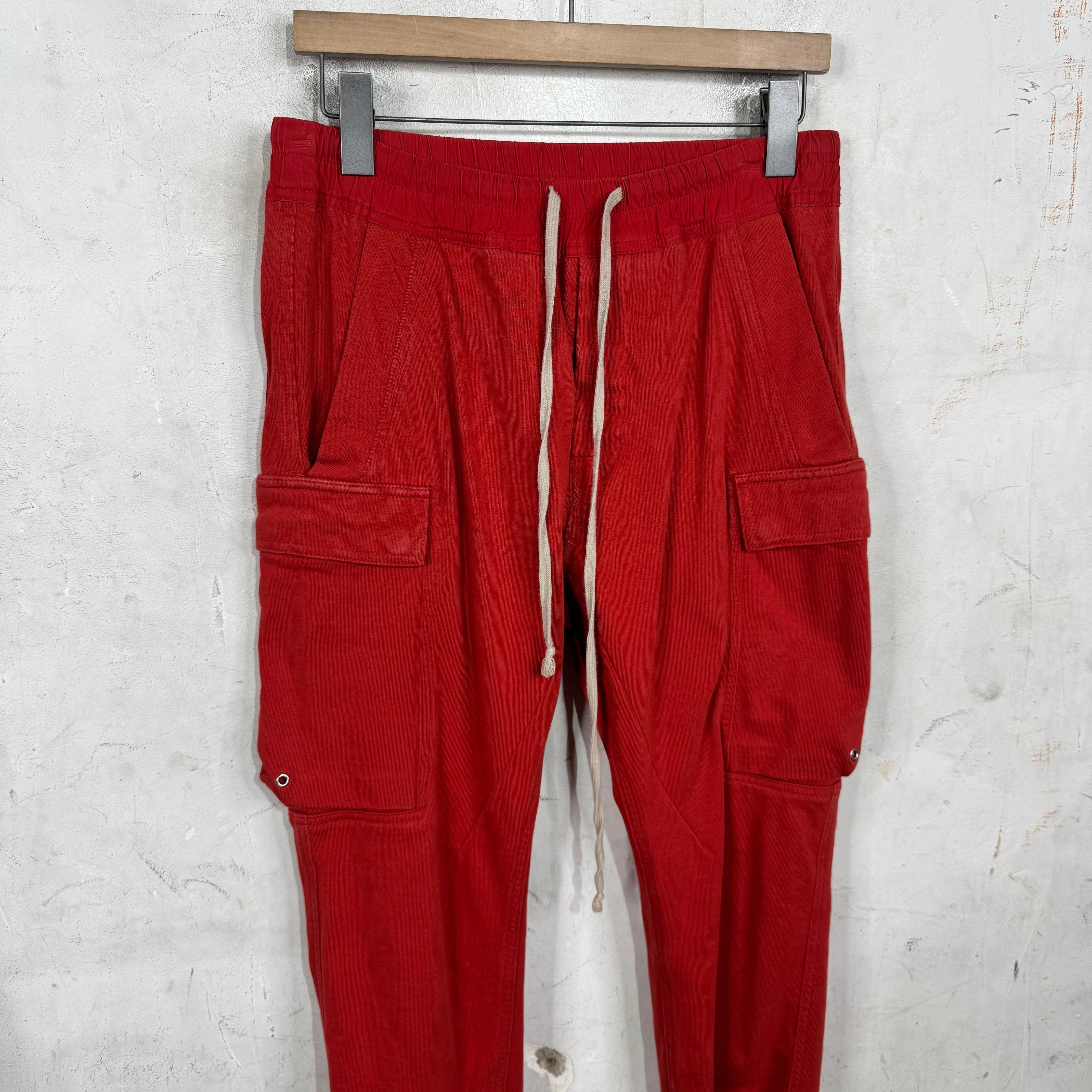 Rick Owens Red Larry Cargo Sweatpants – www.Lukes.store