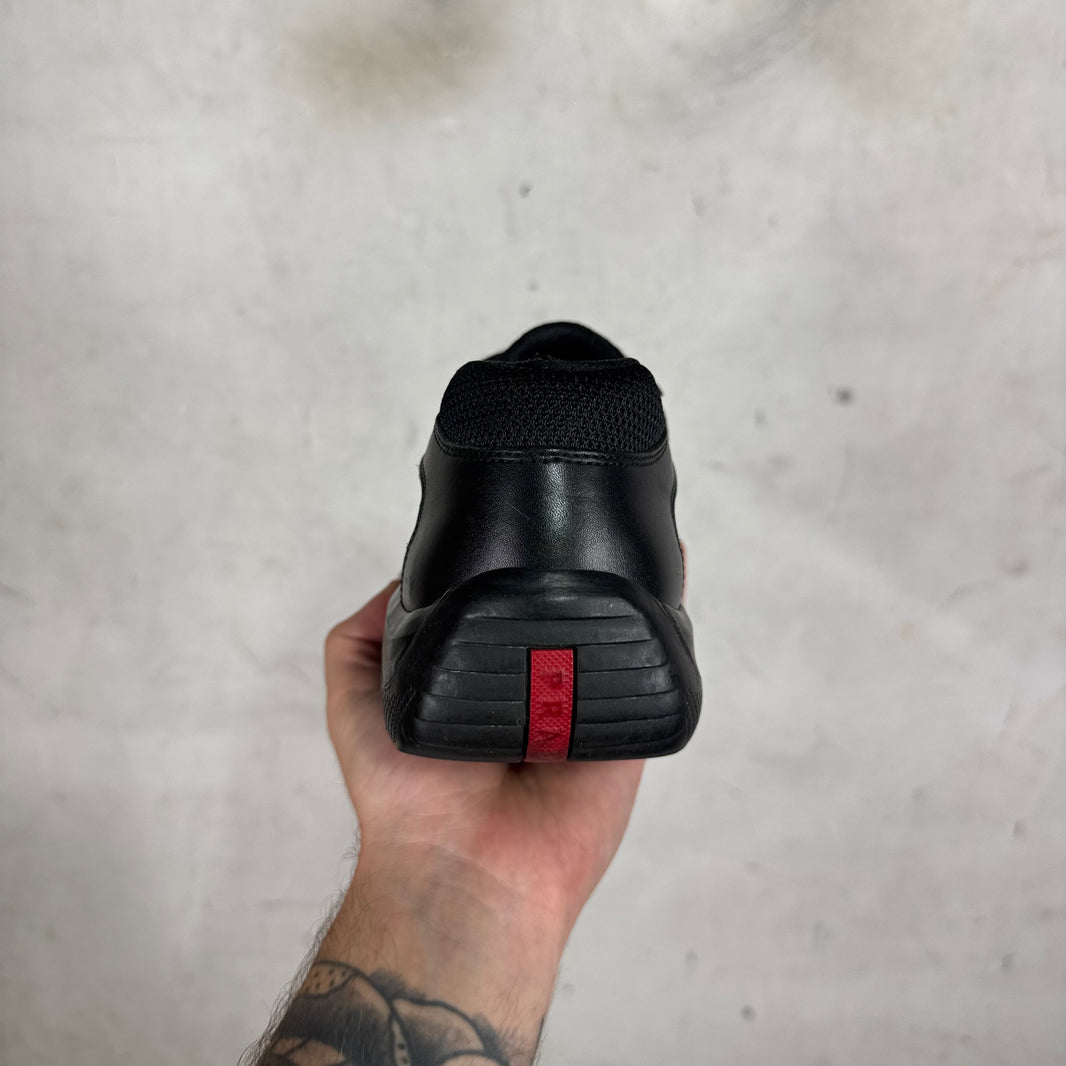 Prada Triple Black Leather America Cups