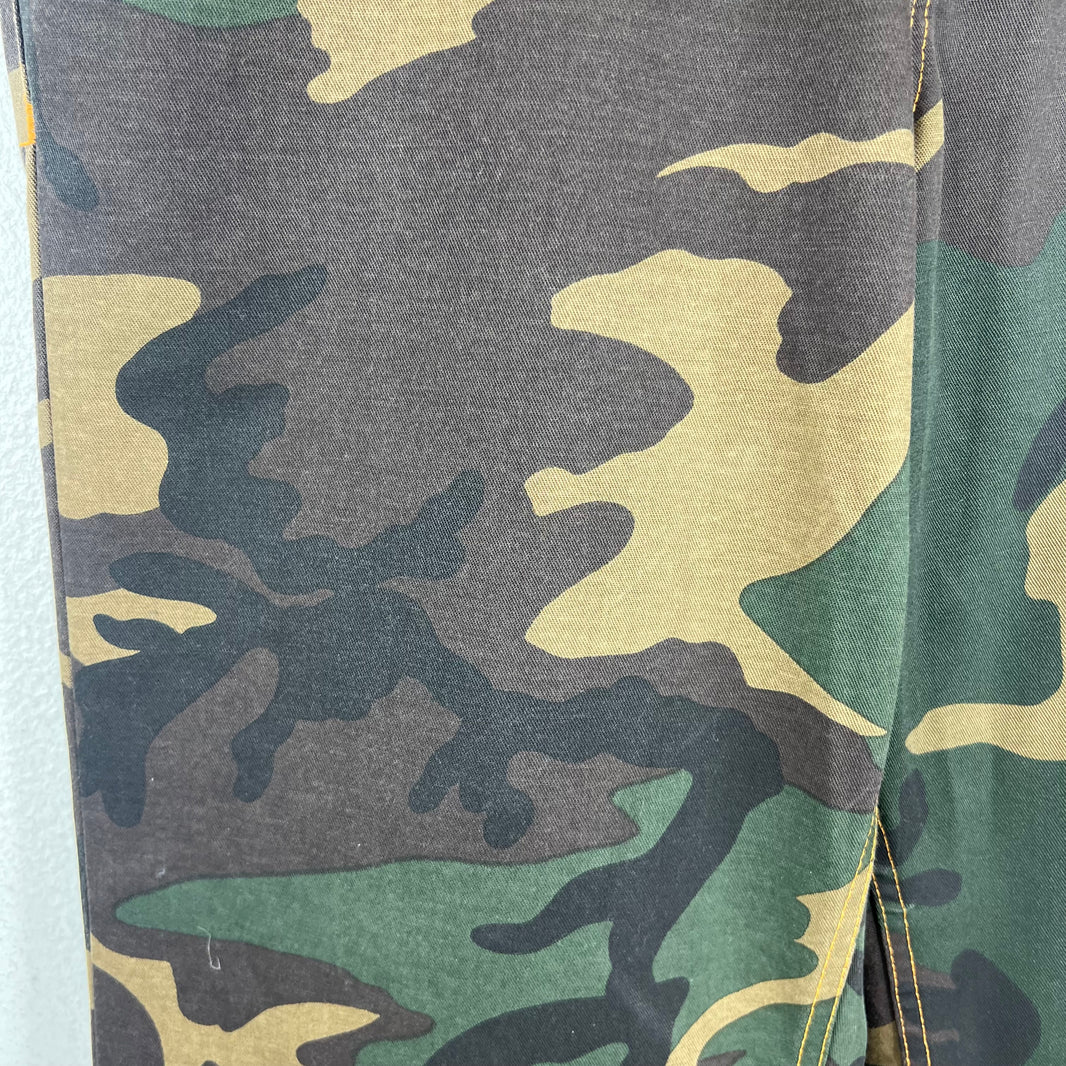 Endless Denim Camo Spellout Trousers