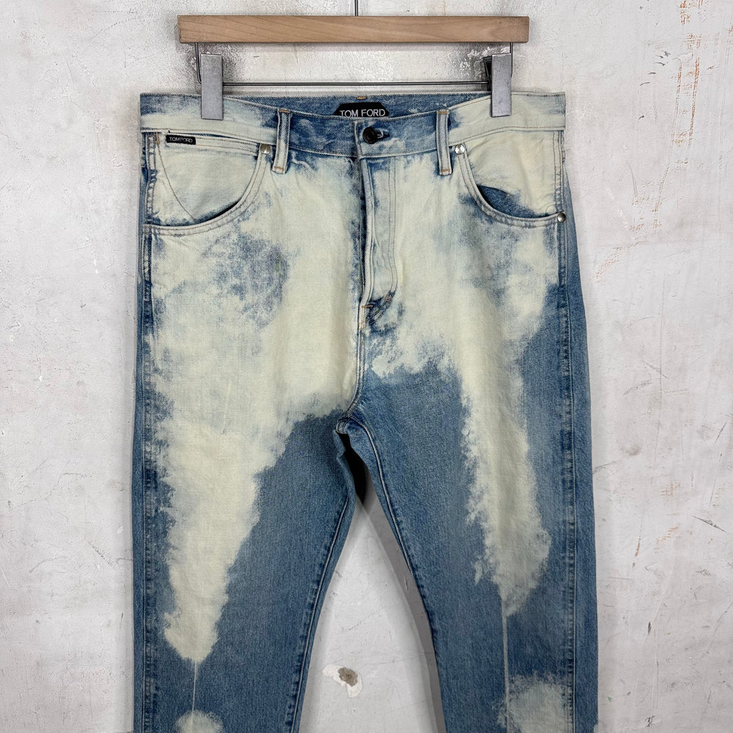 Tom Ford Bleach Slim Straight Jeans