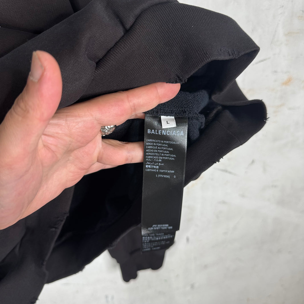 Balenciaga Distressed No Logo Hoodie