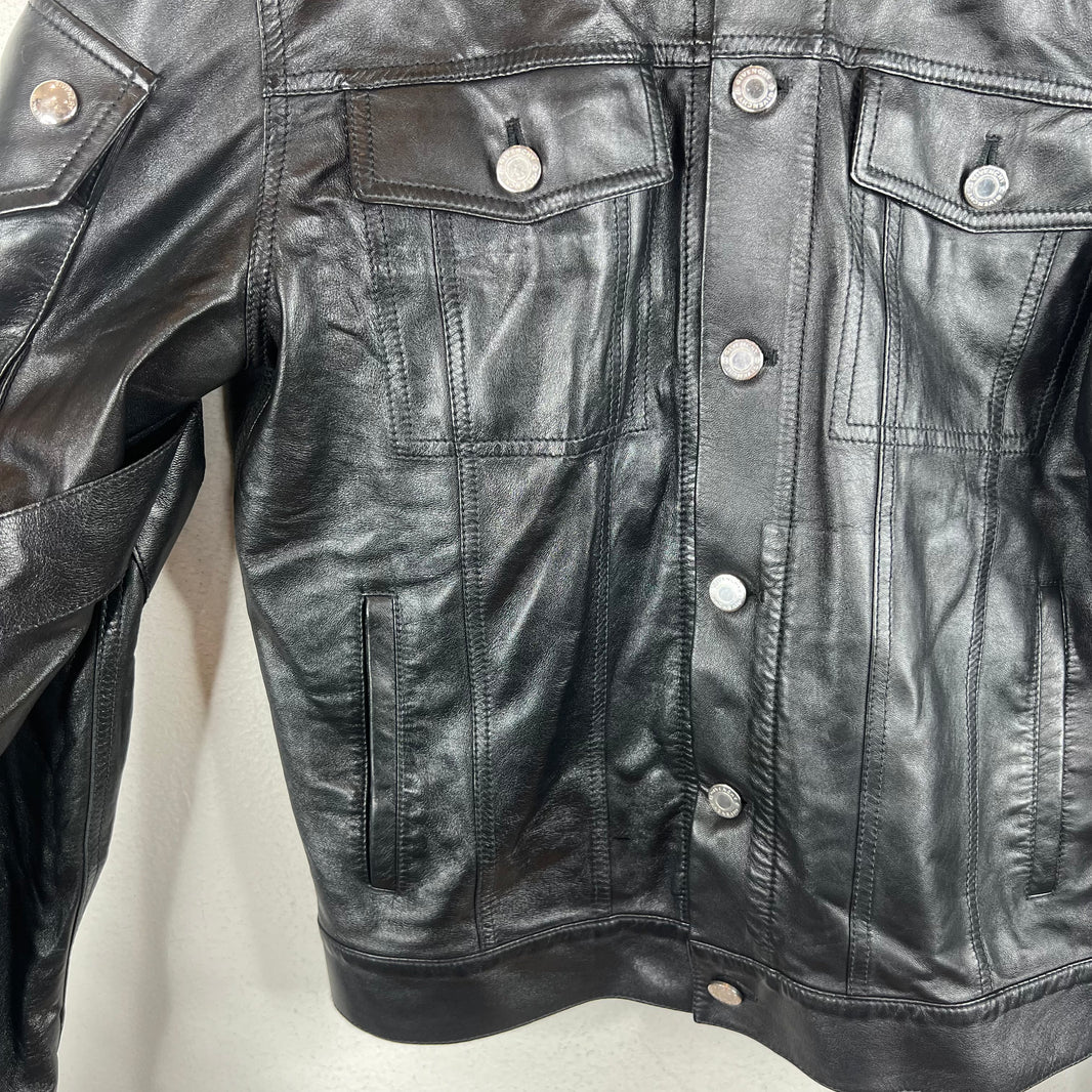 Givenchy Lambskin Strap Trucker Jacket