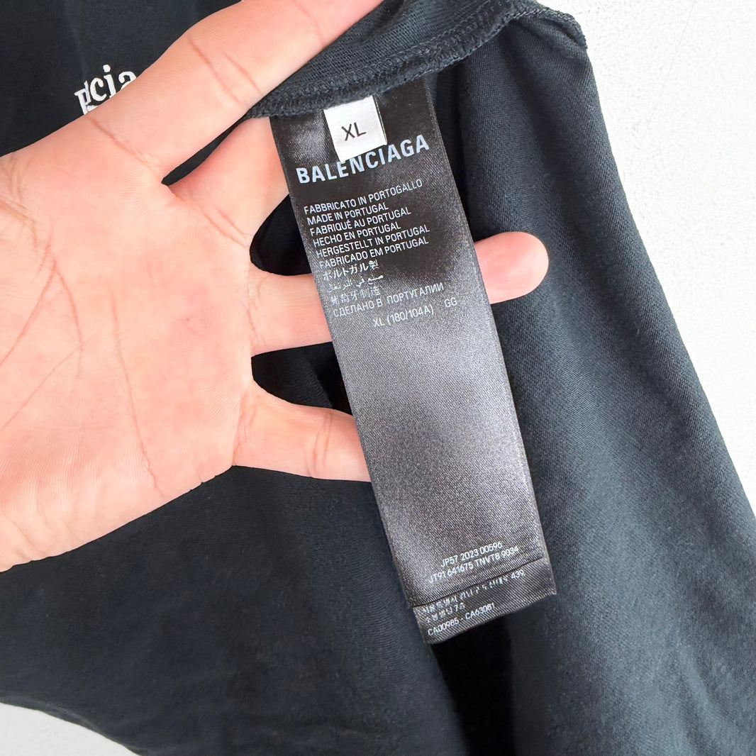 Balenciaga Embroidered Campaign Logo T-Shirt
