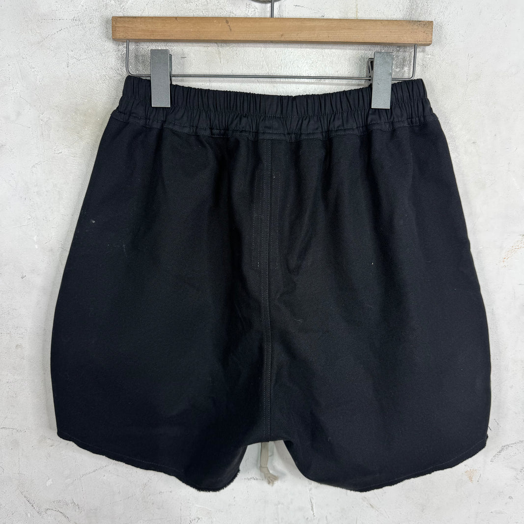 Rick Owens Black Canvas Boxer Shorts