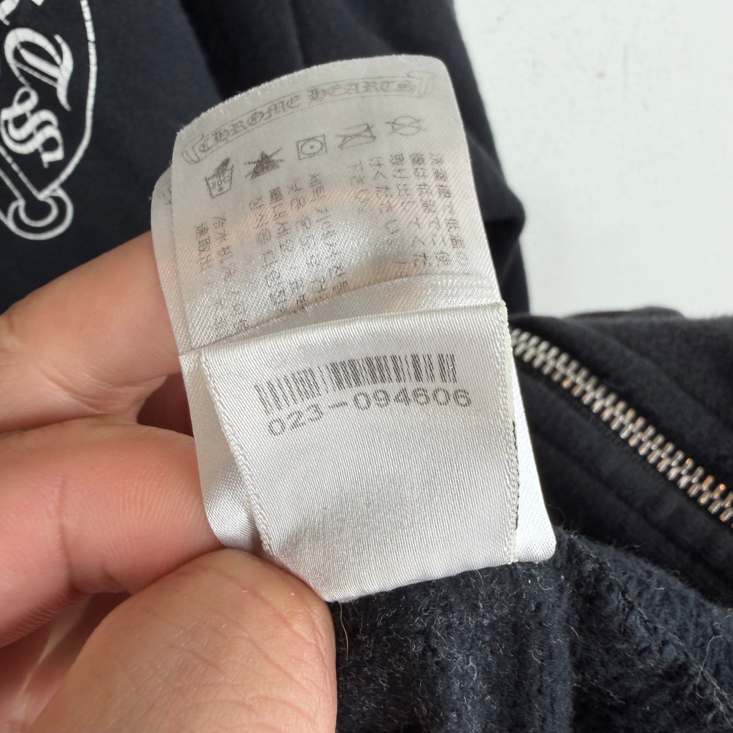 Chrome Hearts Smoked Horseshoe Fleur Zip-Up Hoodie